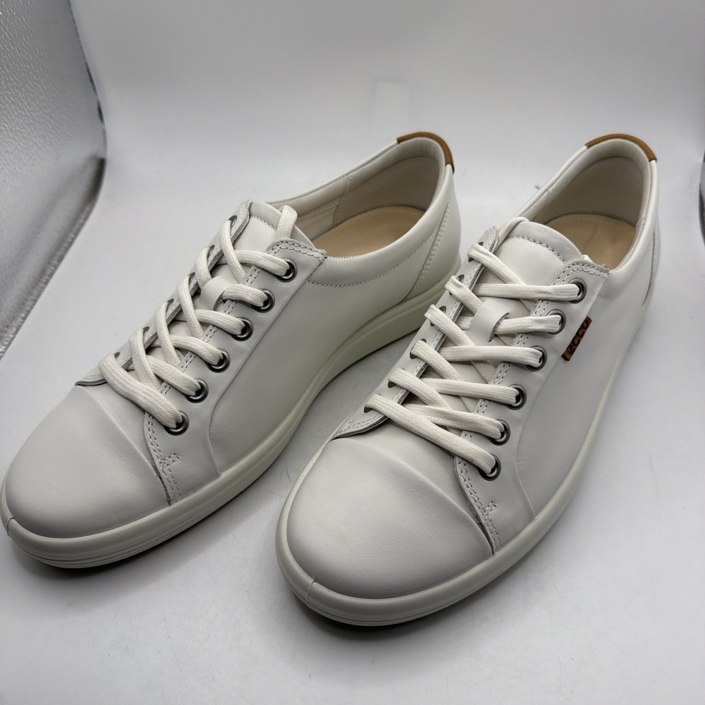 Ecco Women's Soft 7 White‎ Lace Up Shoes 430003 01007 EU 39 US 8-8.5